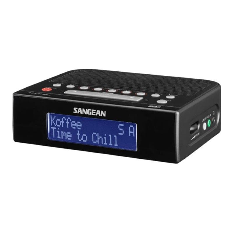 SANGEAN DCR-89+ Radiowecker DAB+, UKW AUX, DAB+, UKW, USB Akku-Ladefunktion, Weckfunktion Schwarz (A