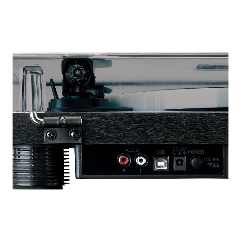 LENCO LS-50LED BK Plattenspieler USB-Recording, LED (Schwarz) (A004784)