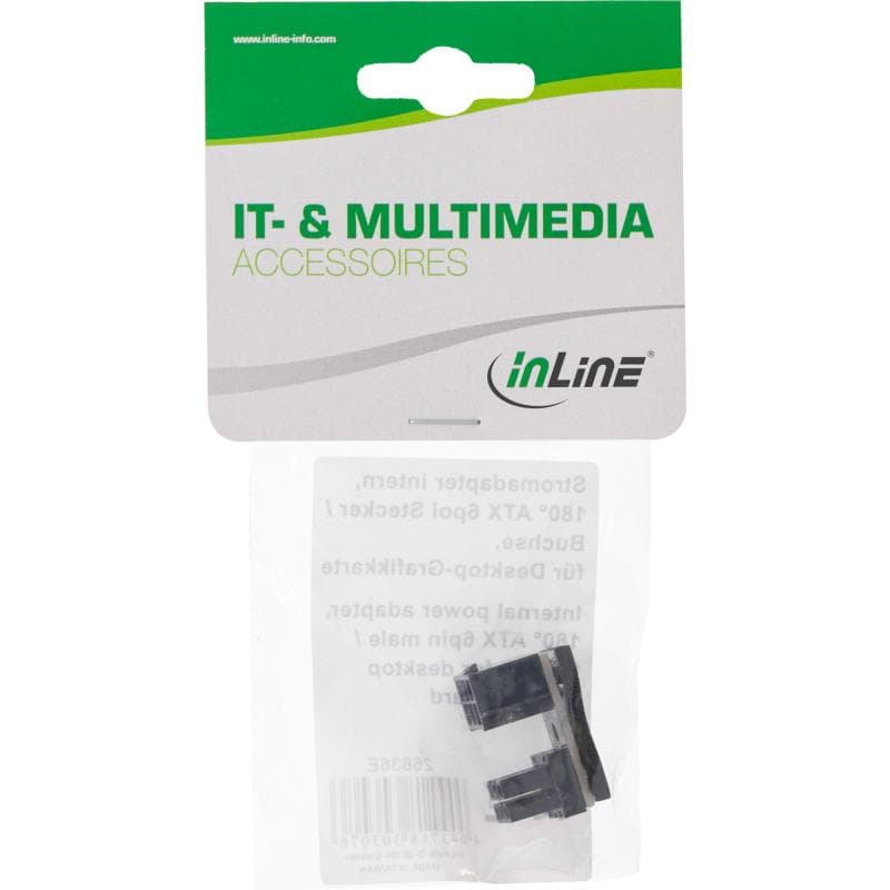 INLINE Netzteil - 6-poliges PCIe Power (M) bis 6-poliges PCIe Power (W) gewinkelt