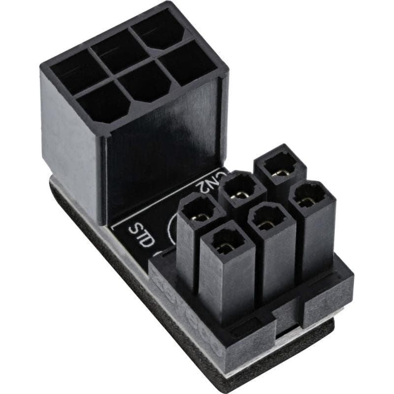 INLINE Netzteil - 6-poliges PCIe Power (M) bis 6-poliges PCIe Power (W) gewinkelt