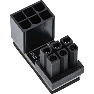 INLINE Netzteil - 6-poliges PCIe Power (M) bis 6-poliges PCIe Power (W) gewinkelt