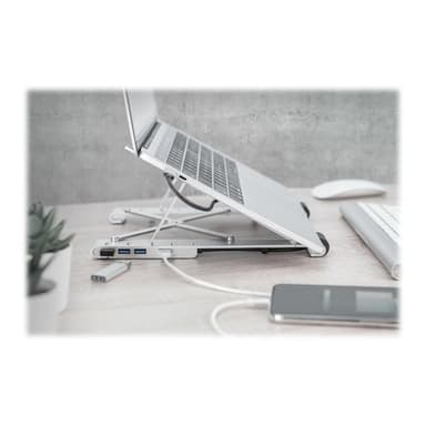 DIGITUS Variabler Notebook-Ständer integr. USB-C Hub,5-Port