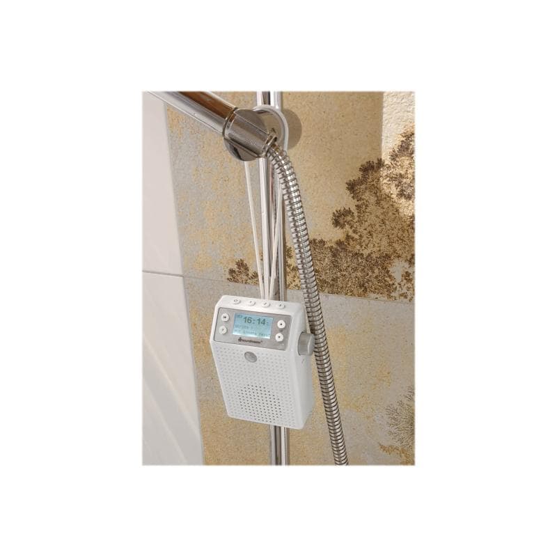 WÖRLEIN Soundmaster DAB60WE ws/si Badradio DAB+/UKW,Bluetooth,Akku,Bewegungsmelder
