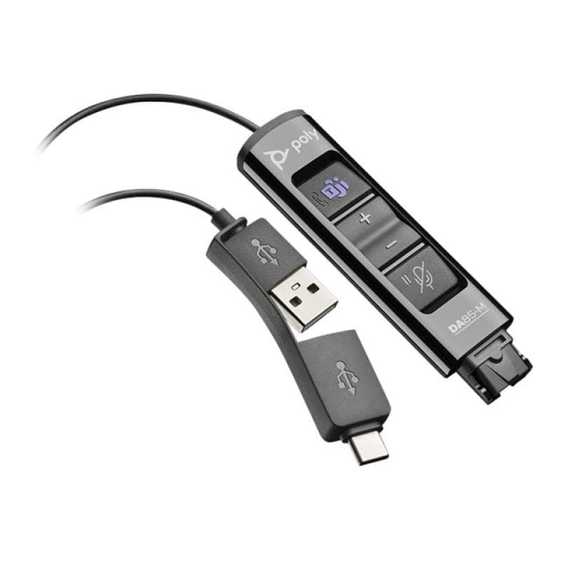 POLY DA85-M Audioprozessor USB-A & USB-C auf Quick Disconnect (QD) Microsoft Teams zertifiziert
