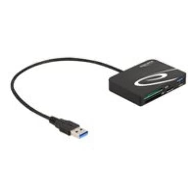 DELOCK Card Reader für XQD / SD / Micro SD Speicherkarten + USB Typ-A Port