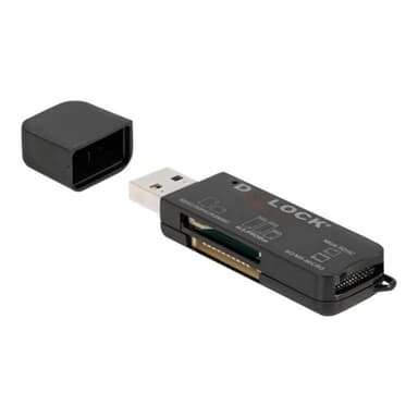 DELOCK SuperSpeed USB Card Reader für SD/Micro SD/MS Speicherkarten