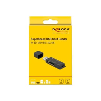 DELOCK SuperSpeed USB Card Reader für SD/Micro SD/MS Speicherkarten