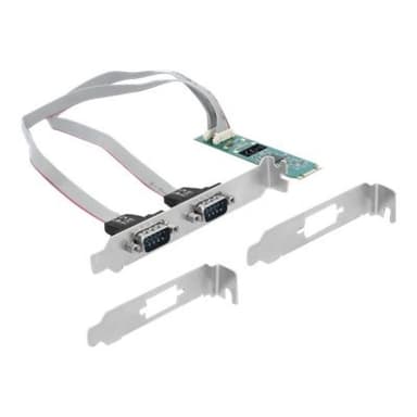 DELOCK M.2 Karte zu 2 x Seriell RS-232 DB9 mit Standard und Low Profile Slotblenden