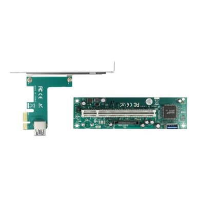 DELOCK Riser Karte PCI Express x1 zu 1x PCI 32Bit Slot mit 60cm Kabel