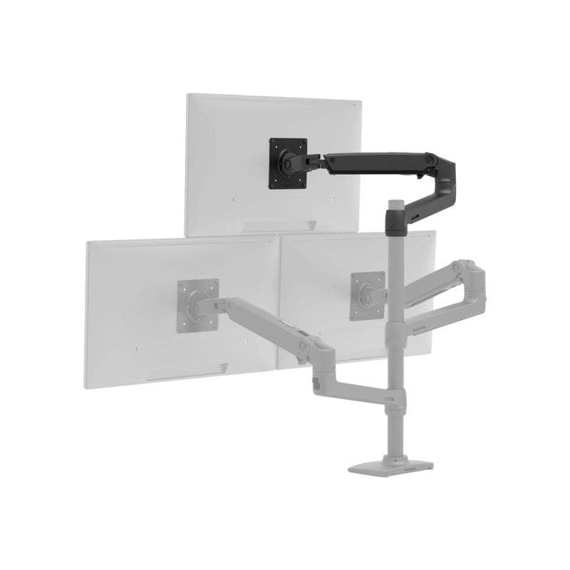 ERGOTRON LX Dual Stacking Arm Extension and Collar Kit Matte Black