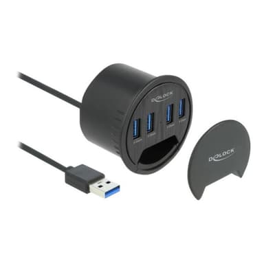 DELOCK 4 Port Tisch-Hub mit 4x SuperSpeed USB Typ-A Port