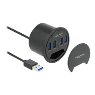 DELOCK 4 Port Tisch-Hub mit 4x SuperSpeed USB Typ-A Port