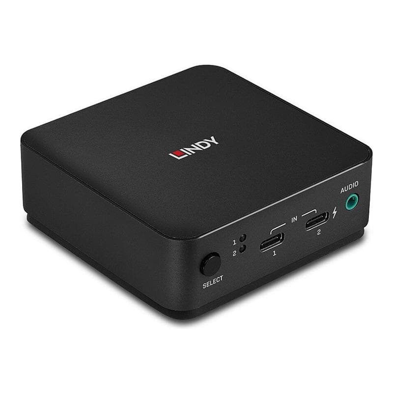 LINDY 2 Port Type C, DisplayPort 1.2 KVM Switch