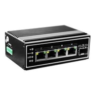 LEVELONE Switch  5x GE IGP-0502 DIN-Rail,-40°C to 75°C PoE