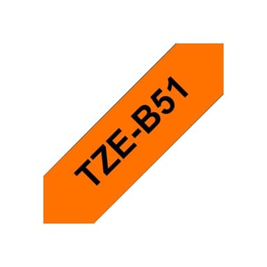 BROTHER BAND TZE-B51 24MM ORANGE/SCHWARZ