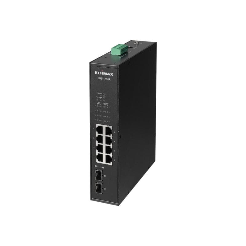 EDIMAX Switch EDIMAX Industrial 8-Port POE GbE + 2 GbE SFP unmanag.