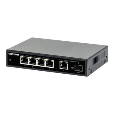 INTELLINET 5-Port Gigabit PoE+ Switch 1SFP91W