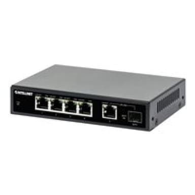 INTELLINET 5-Port Gigabit PoE+ Switch 1SFP91W