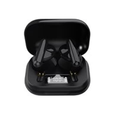 DENVER TWE-38 HiFi In Ear Kopfhörer Bluetooth® Schwarz Batterieladeanzeige