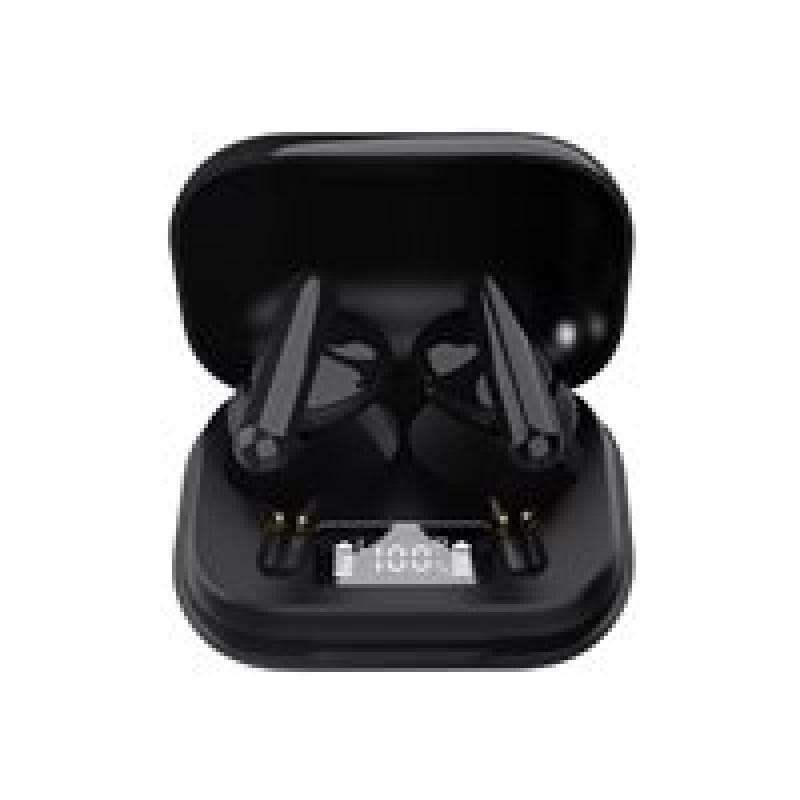 DENVER TWE-38 HiFi In Ear Kopfhörer Bluetooth® Schwarz Batterieladeanzeige