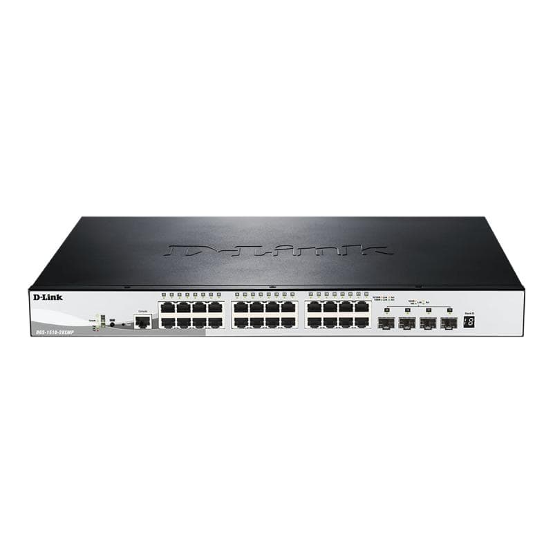 D-LINK 28-Port Smart Managed PoE+ Gigabit Stack Switch 4x 10Gdlink|green 3.0, 24x 10/100/1000Mbit/s