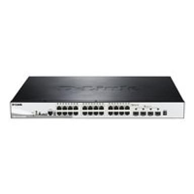D-LINK 28-Port Smart Managed PoE+ Gigabit Stack Switch 4x 10Gdlink|green 3.0, 24x 10/100/1000Mbit/s