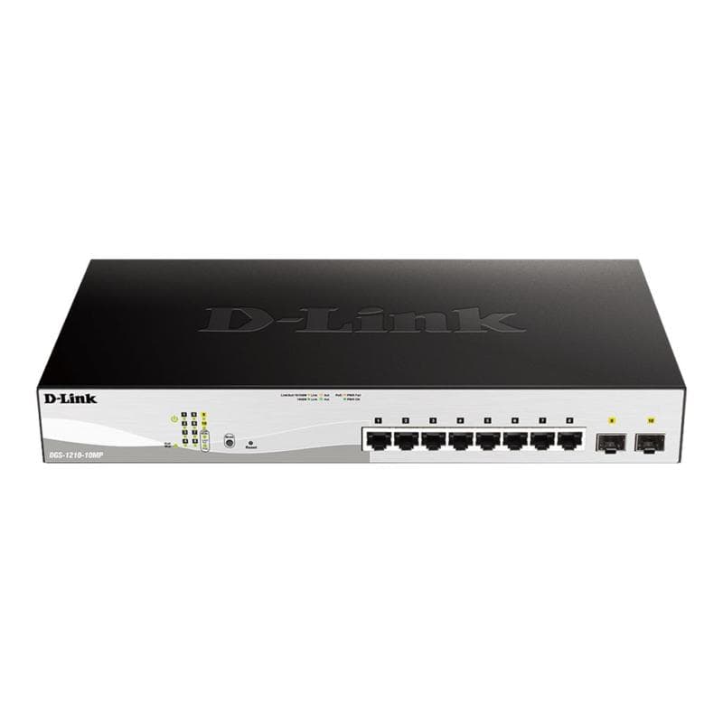D-LINK 10-Port Layer2 PoE+ Smart Managed Gigabit Switch8 x 10/100/1000Mbit/s TP (RJ-45) PoE Port, Po