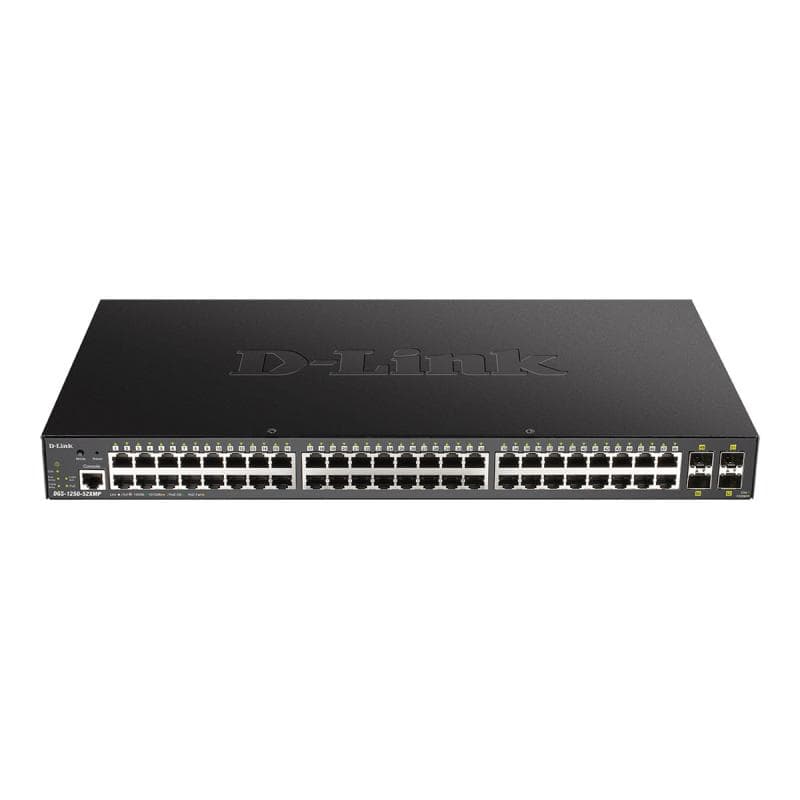 D-LINK 52-Port Smart Managed PoE+ Gigabit Switch 4x 10G, dlink|green 3.0