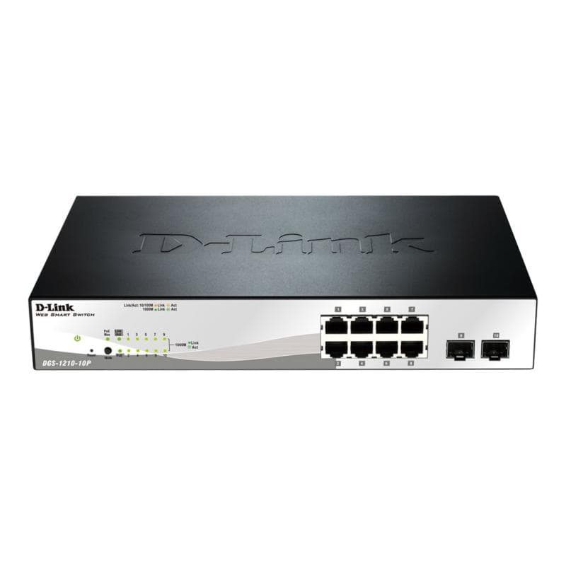 D-LINK 10-Port Layer2 PoE Smart Managed Gigabit Switchdlink|green 3.0, 8x 10/100/1000Mbit/s TP (RJ-4