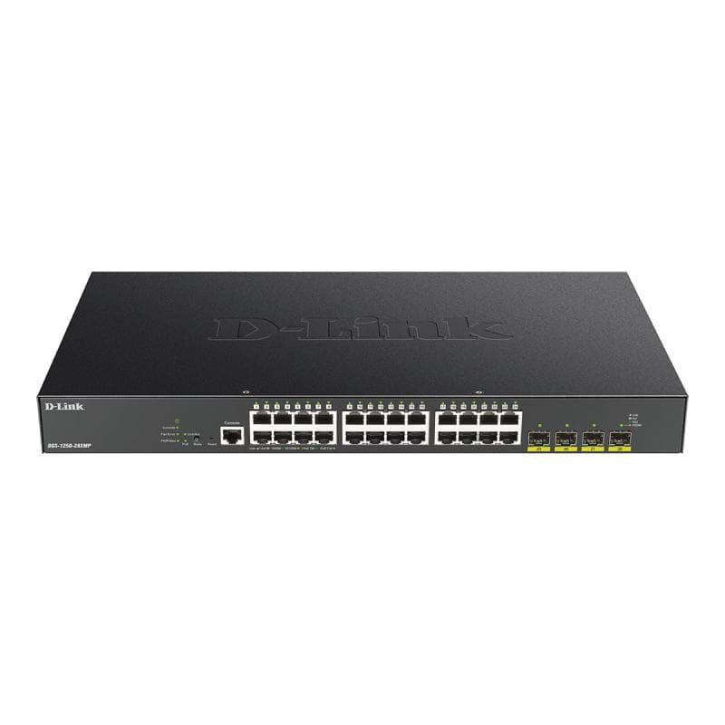 D-LINK 28-Port Smart Managed PoE+ Gigabit Switch 4x 10G, dlink|green 3.0