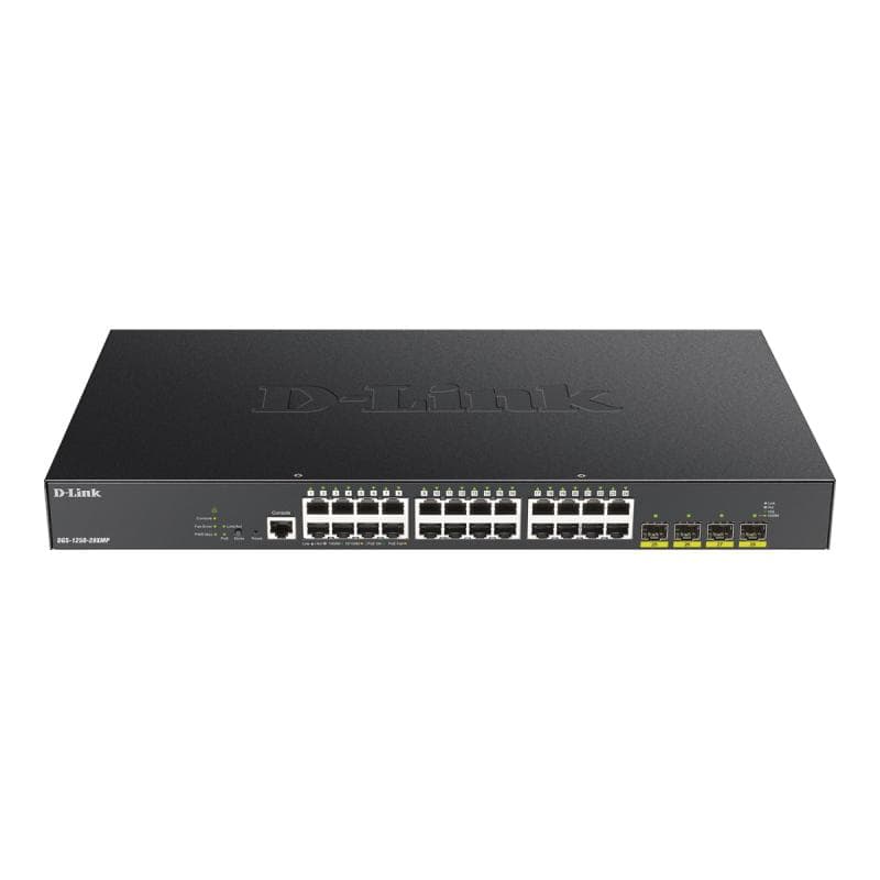 D-LINK 28-Port Smart Managed PoE+ Gigabit Switch 4x 10G, dlink|green 3.0