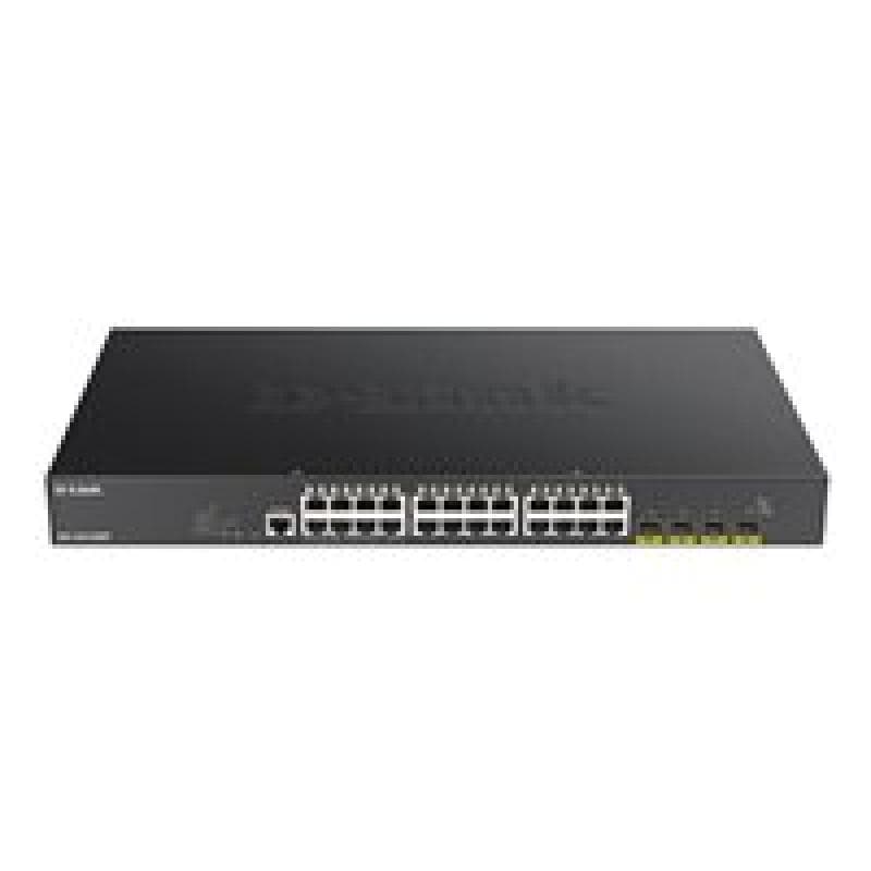 D-LINK 28-Port Smart Managed PoE+ Gigabit Switch 4x 10G, dlink|green 3.0
