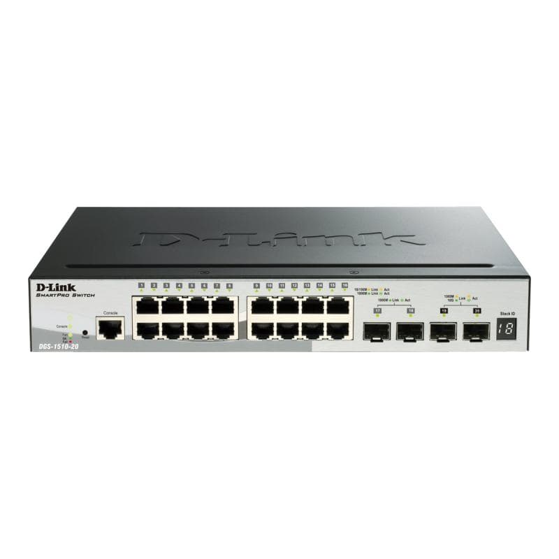 D-LINK 20-Port Smart Managed Gigabit Stack Switch 2x 10G, dlink|green 3.0