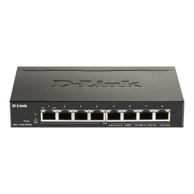 D-LINK 8-Port Layer2 PoE Smart Gigabit Switch8x 10/100/1000Mbit/s TP (RJ-45) PoE Port, 802.3af/at Po