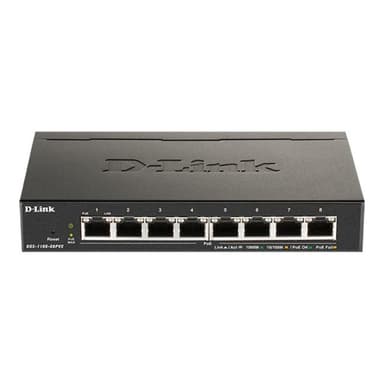 D-LINK 8-Port Layer2 PoE Smart Gigabit Switch8x 10/100/1000Mbit/s TP (RJ-45) PoE Port, 802.3af/at Po