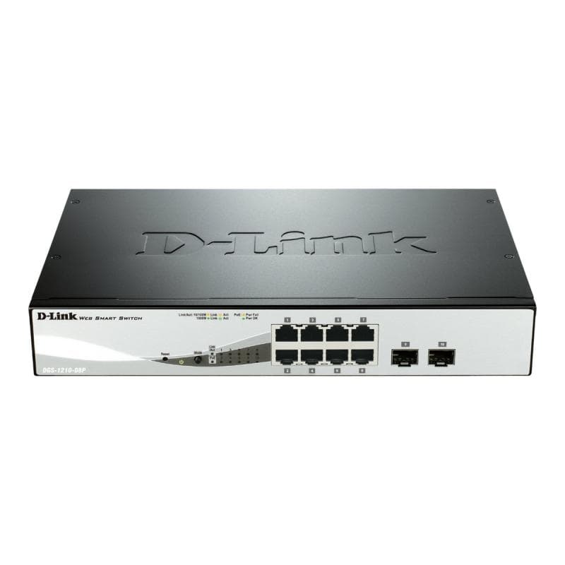 D-LINK 8-Port Layer2 PoE Smart Managed Gigabit Switchdlink|green 3.0, 8x 10/100/1000Mbit/s TP (RJ-45