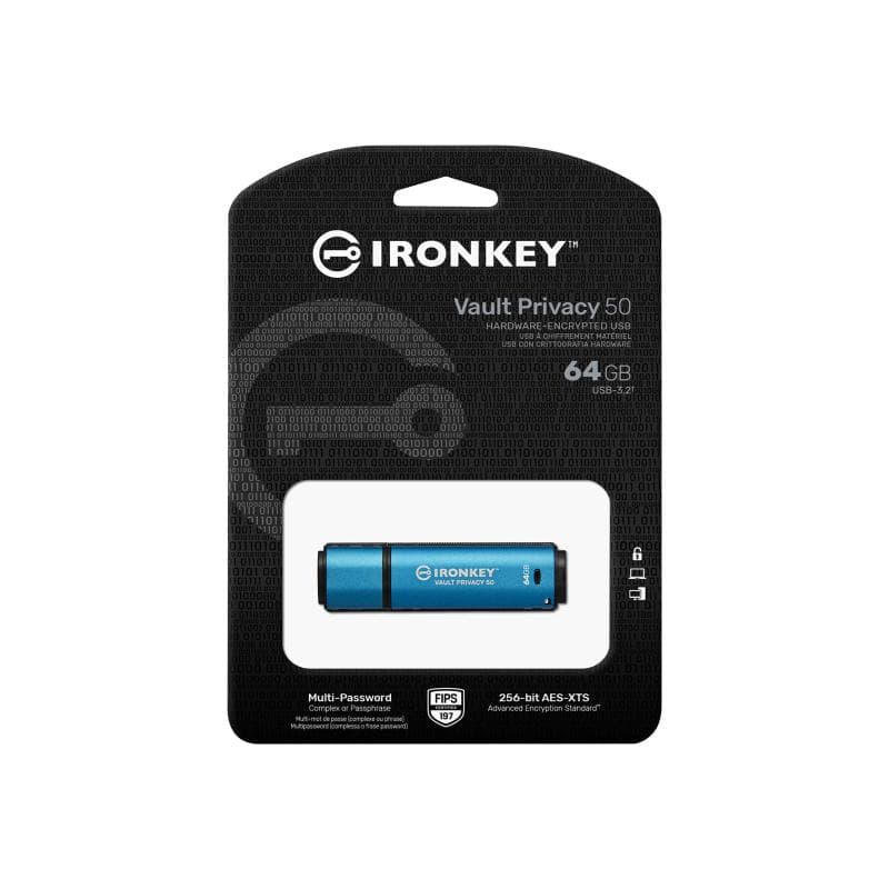 KINGSTON Stick Kingston IronKey VP50  64GB USB 3.0 secure