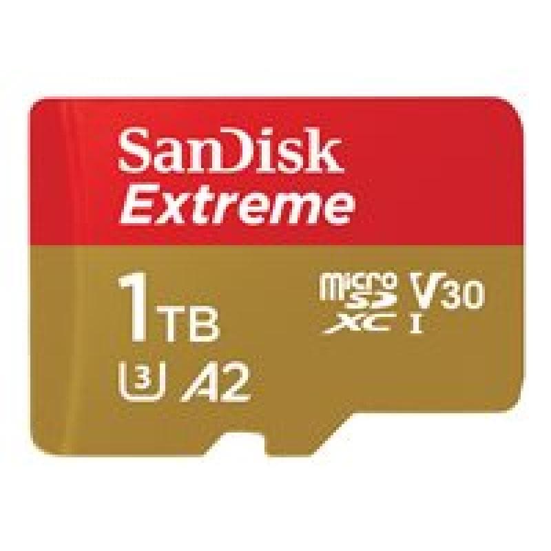 SANDISK Extreme 1TB microSDXC Speicherkarte Kit (2022) bis 190 MB/s,C10,U3,V30