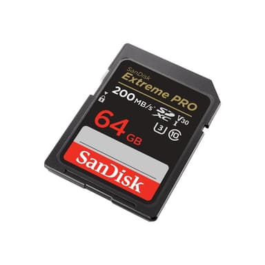 SANDISK Extreme Pro 64 GB SDXC Speicherkarte 2022 (bis 200 MB/s, Cl10, U3, V30)