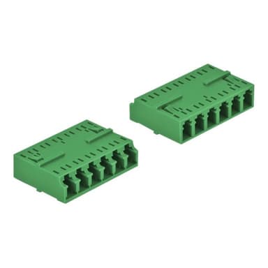 DELOCK LWL Kupplung HD LC Hexaplex Buchse zu LC Hexaplex Buchse grün