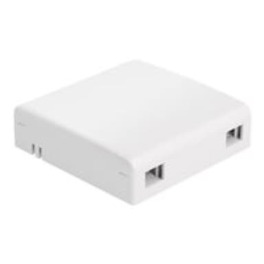 DELOCK LWL Anschlussdose zur Wandmontage für 2 x SC Simplex oder LC Duplex weiß