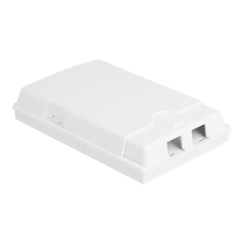 DELOCK LWL Anschlussdose zur Wandmontage für 2 x SC Simplex oder LC Duplex weiß