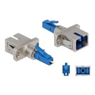 DELOCK LWL Hybrid Kupplung LC Simplex Stecker zu SC Simplex Buchse blau