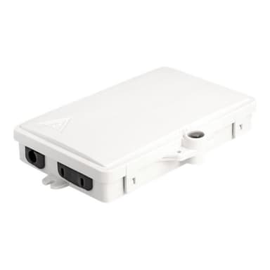 DELOCK LWL Verteilerbox für Innen- und Außenbereich 2 Port weiß IP65 wasserfest abschließbar