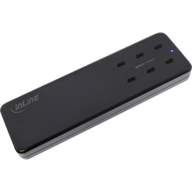 INLINE Multiport Netzteil, 120W Ladegerät, 6x USB Typ-C, PD 3.0, GaN, schwarz
