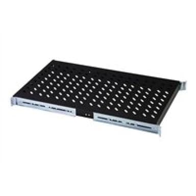 DIGITUS Fachboden 19Zoll fuer Serverschraenke 720mm tief 100KG belastbar perforiert schwarz