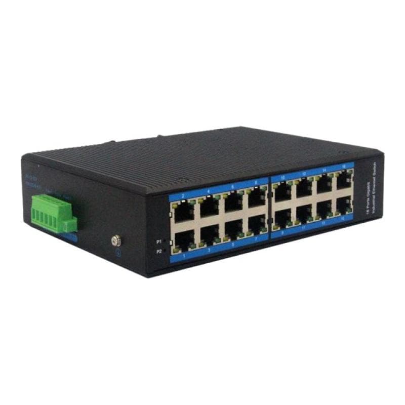 DIGITUS Industrial 16-Port Gigabit Switch, Unmanaged