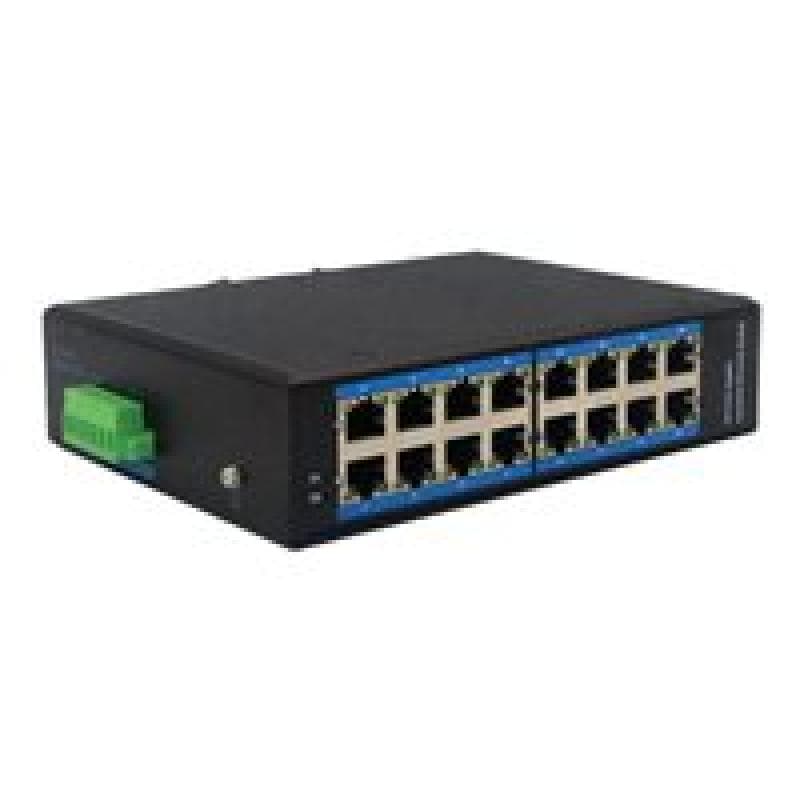DIGITUS Industrial 16-Port Gigabit Switch, Unmanaged