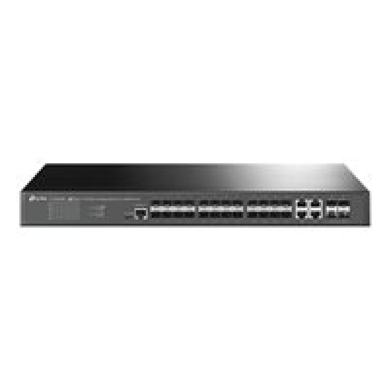 TP-LINK JetStream? 24-Port SFP L2+ Managed Switch with 4 10GE SFP+ Slots