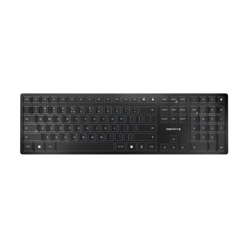 CHERRY TAS KW 9100 SLIM Wireless EU-Layout schwarz/silber